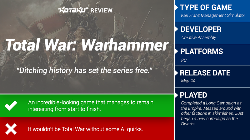Illustration for article titled Total War: Warhammer: The Kotaku Review